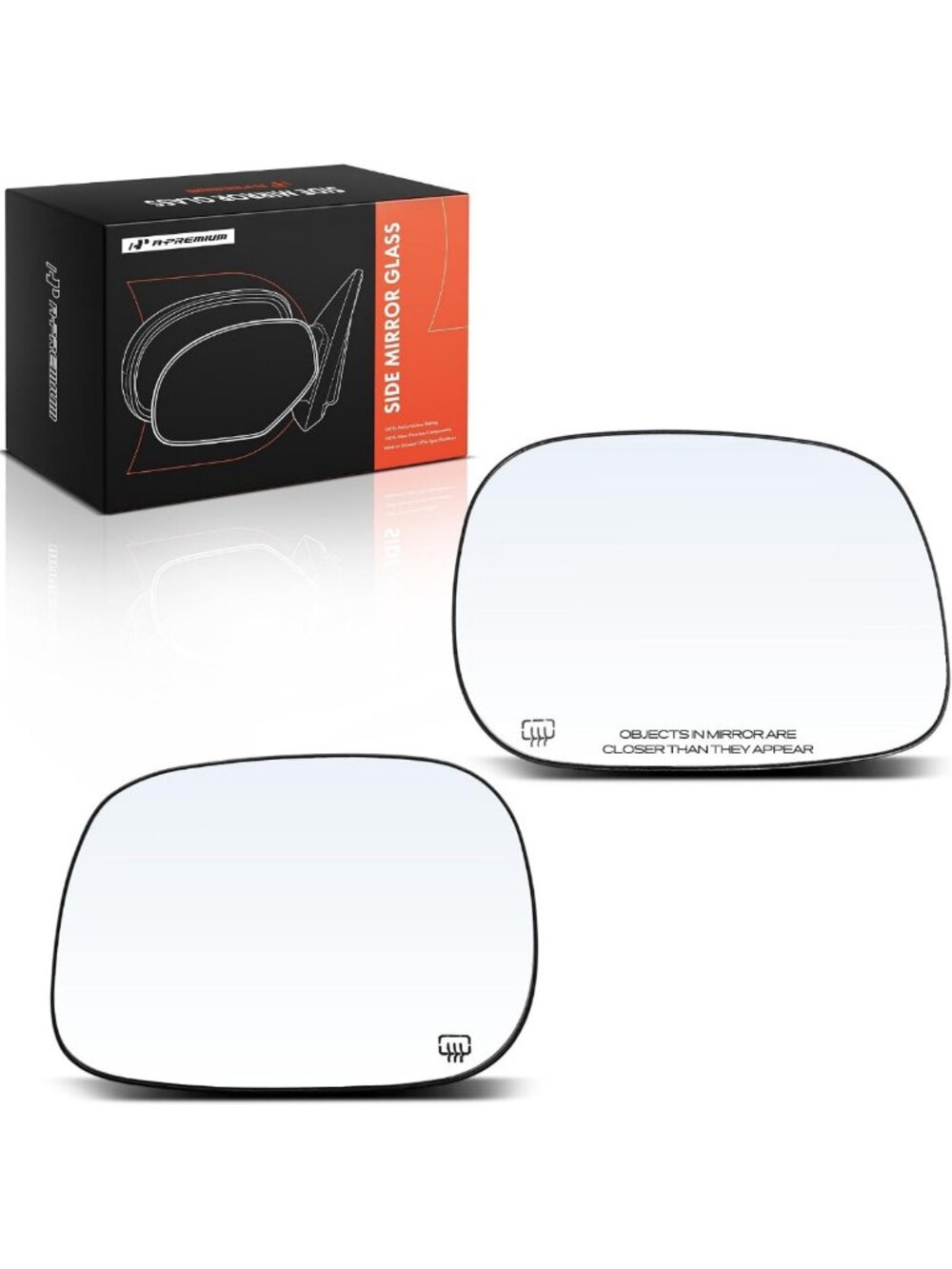 Heated Power Mirror Glass for Driver & Passenger Side - Adjustable & Durable